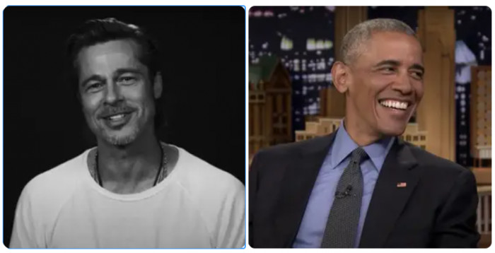 22. Brad Pitt & Barack Obama