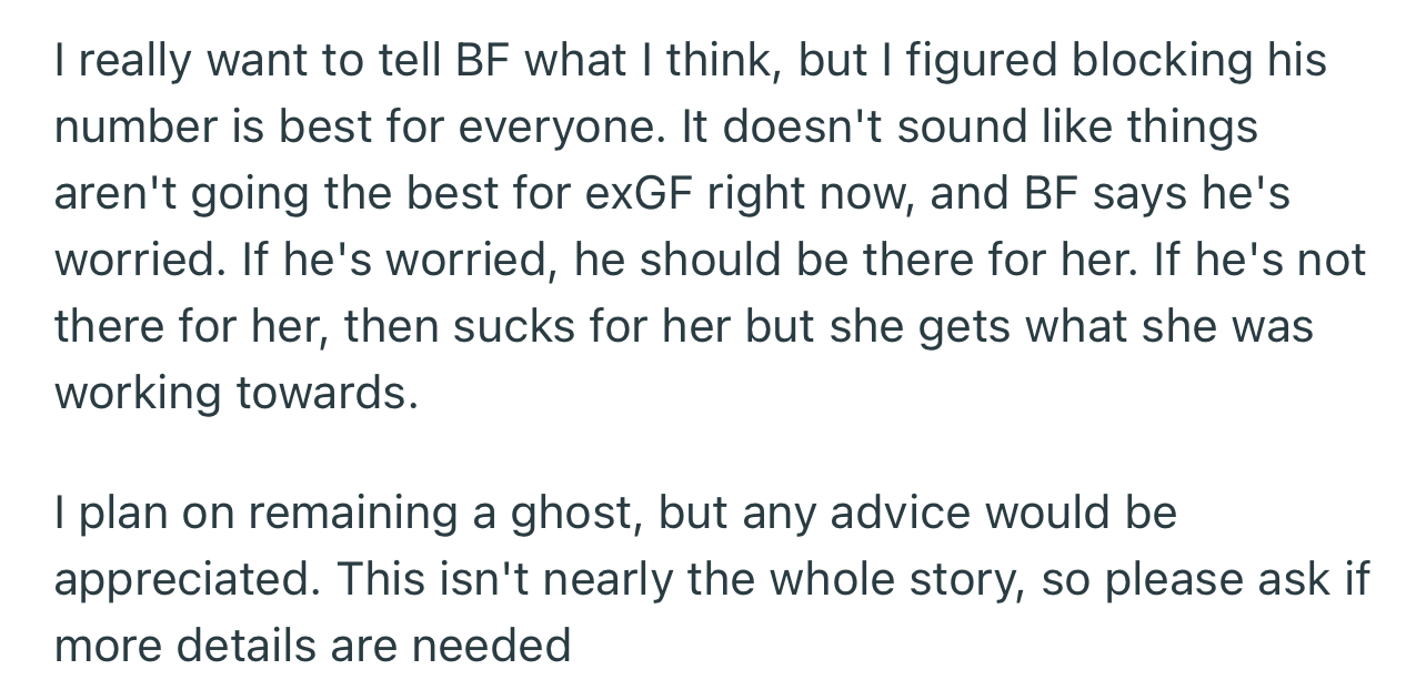 OP Didn’t Waste Time Disassociating Himself Completely