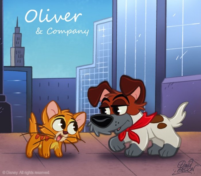 27. The Chibi Style Version of Oliver & Company