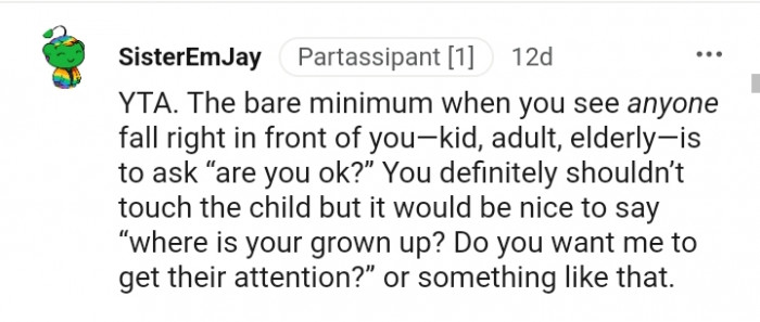 The bare minimum the OP could have done