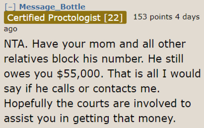 She Needs the Court to Get the Rest of What Her Ex-Husband Owes.