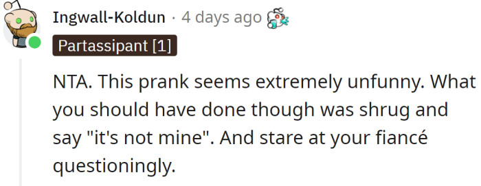 She should have said that it wasn't hers