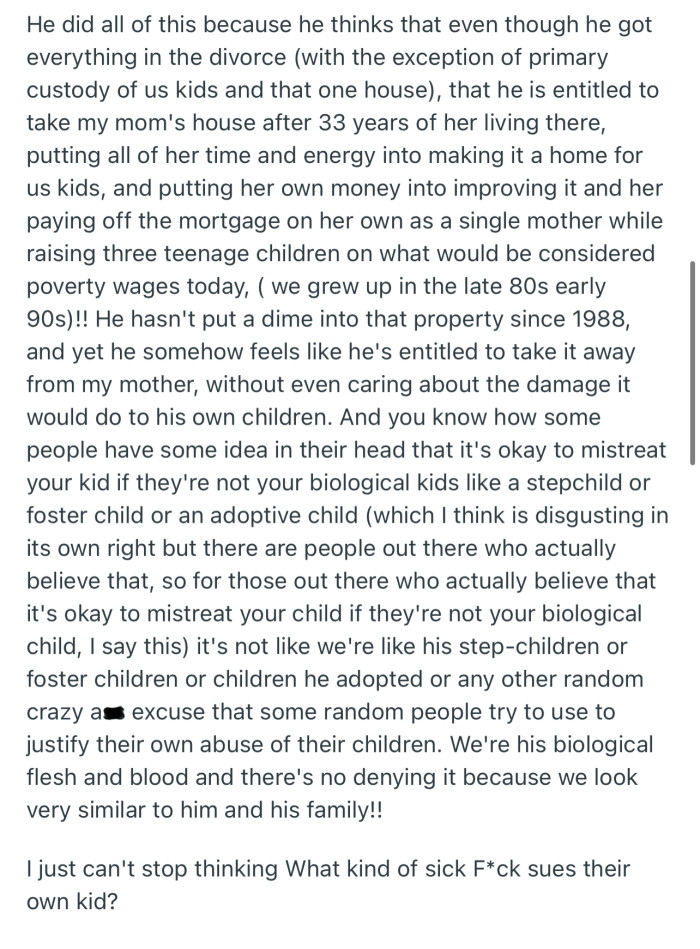 OP has been devastated ever since