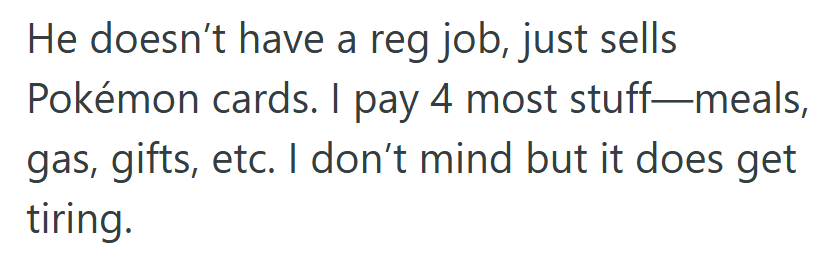 He Sold Pokémon Cards for Income; She Covered Most Expenses — Turns Out, Love Alone Can’t Pay for Gas.