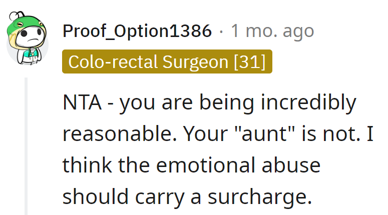 Aunt's antics? Definitely not on discount.