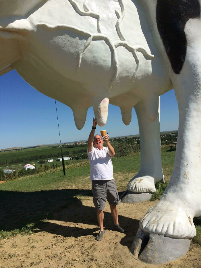 "My Dad Is Getting Milk From New Salem Sue In North Dakota"