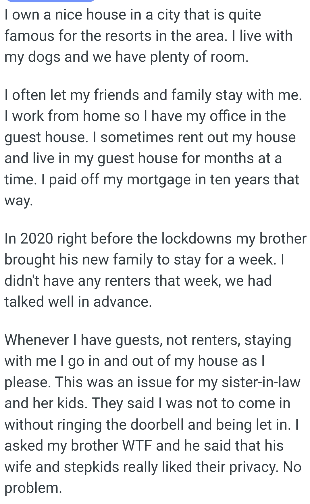 OP kicks off his story