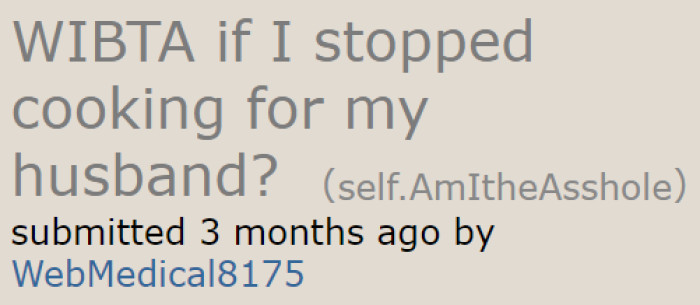 The original poster shared her problem with her husband on the AITA subreddit.