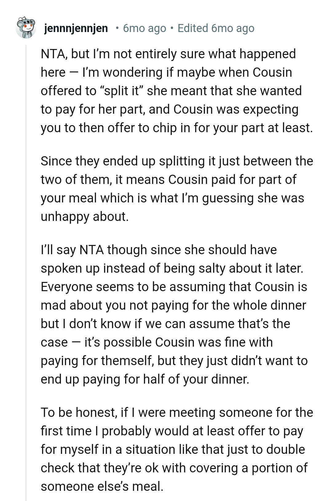 It's just between the two of them