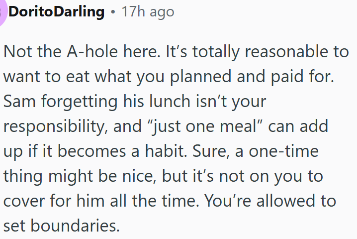 OP is allowed to set boundaries.