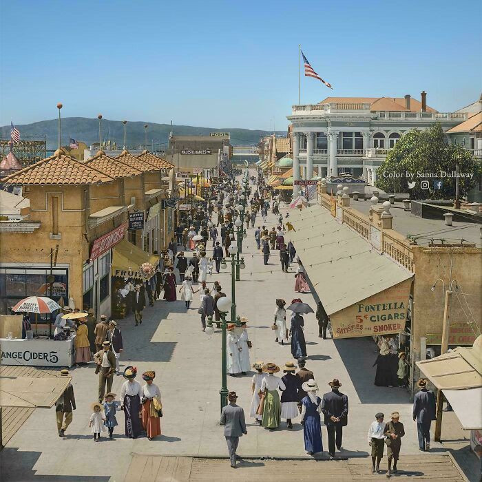 "Long Beach, California, In The Year 1910. Colorized By Sanna Dullaway"
