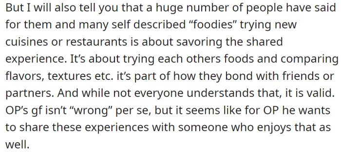 and explained his point of view: