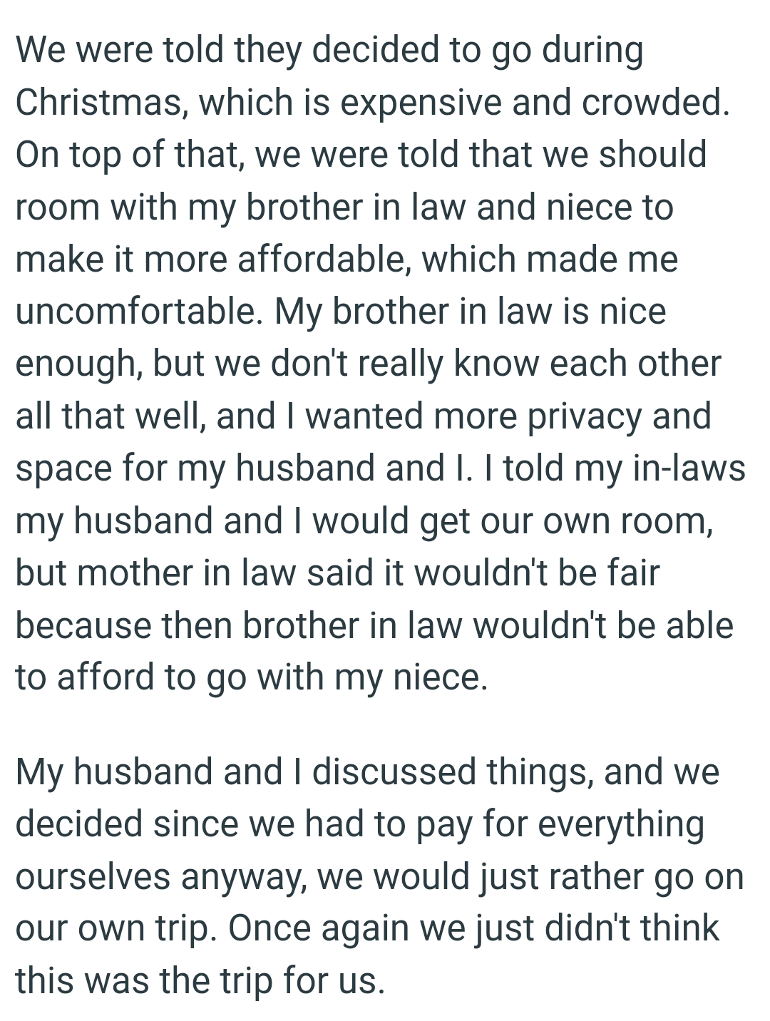 OP's brother-in-law is nice enough, but they don't really know each other