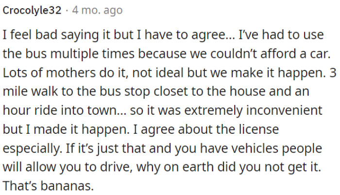 Many people have faced the challenge of using public transportation due to financial constraints