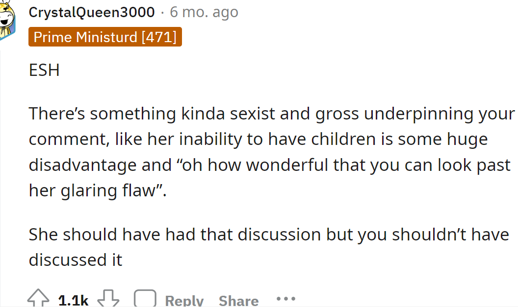 It wasn't the OP's discussion to discuss