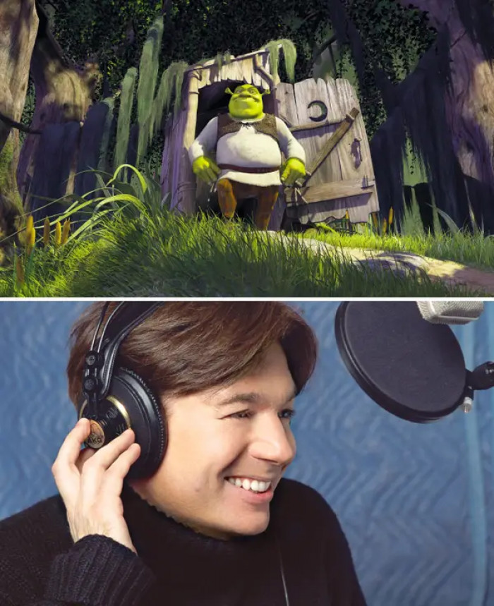 15. Shrek originally featured Mike Myers's emphasized Canadian accent, but after the rough cut, he changed Shrek's dialogue to a Scottish accent. The reanimation of the scenes cost DreamWorks about 
