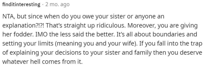 OP should avoid unnecessary explanations