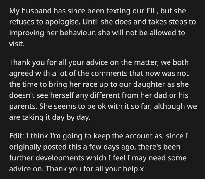 OP and her husband told their daughter that MIL is on time out for saying mean things when she asked why she can't talk to her