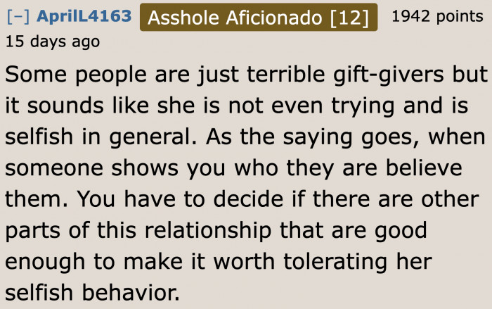 Redditors want the original poster to reflect on the relationship.