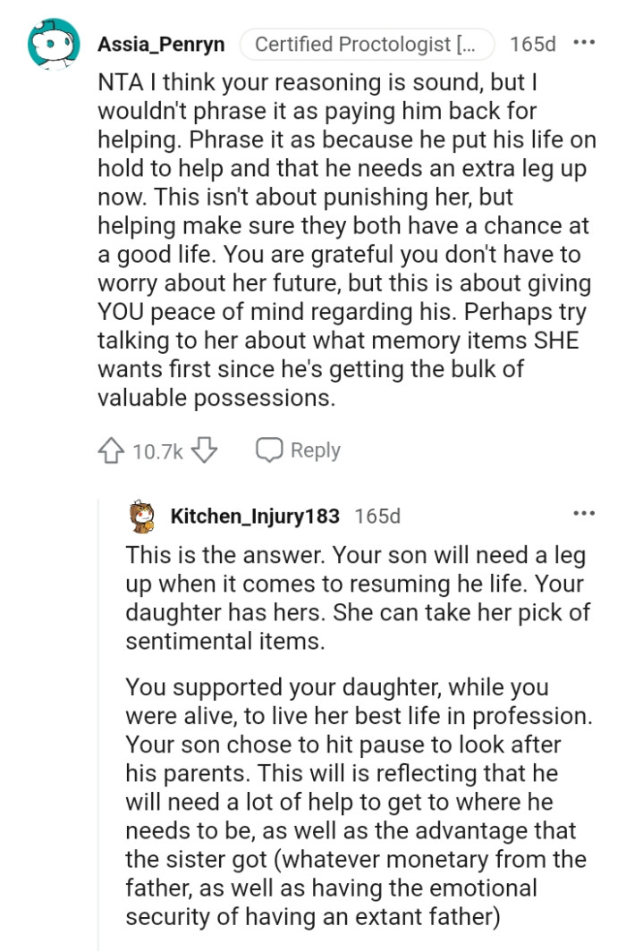 OP's Son Will Need a Leg Up