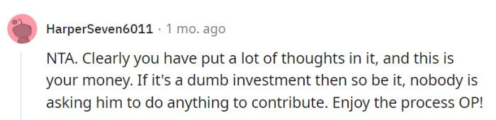 Seems like they have already thought this through, and it's their money at stake.