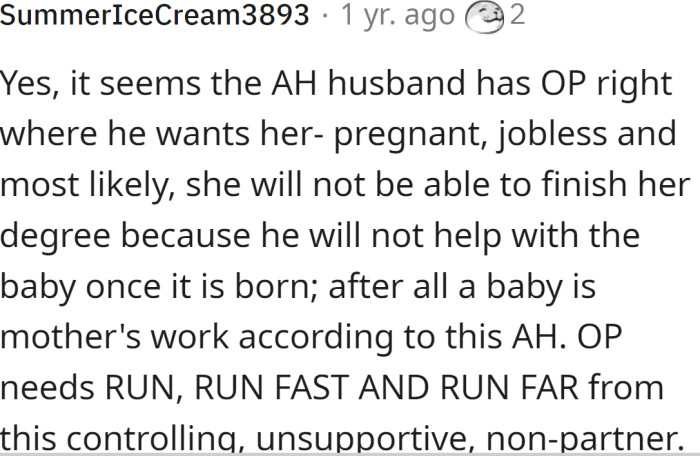 Right where he wants her: