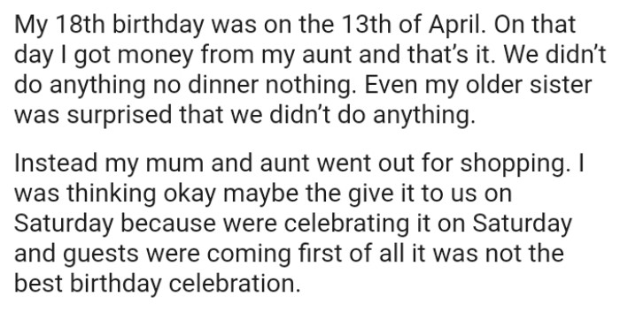 The OP was thinking that maybe they would give it to her on Saturday because they were celebrating it on that day