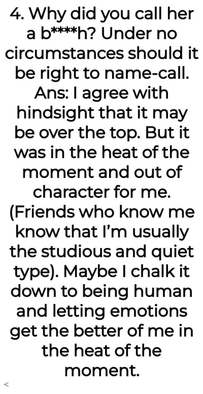 Some people still felt like OP shouldn't have called her names though.