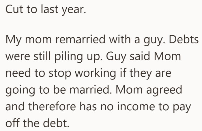 With no income coming in, the pressure only shifted elsewhere.