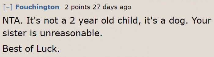 Dogs at a certain age can be left at home.
