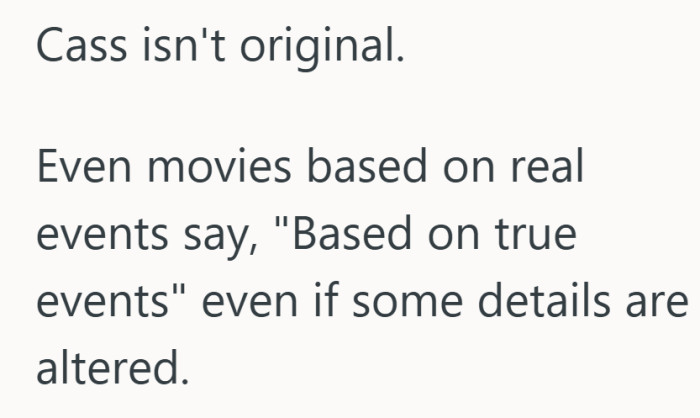 Changing a few details does not erase the real life inspiration.