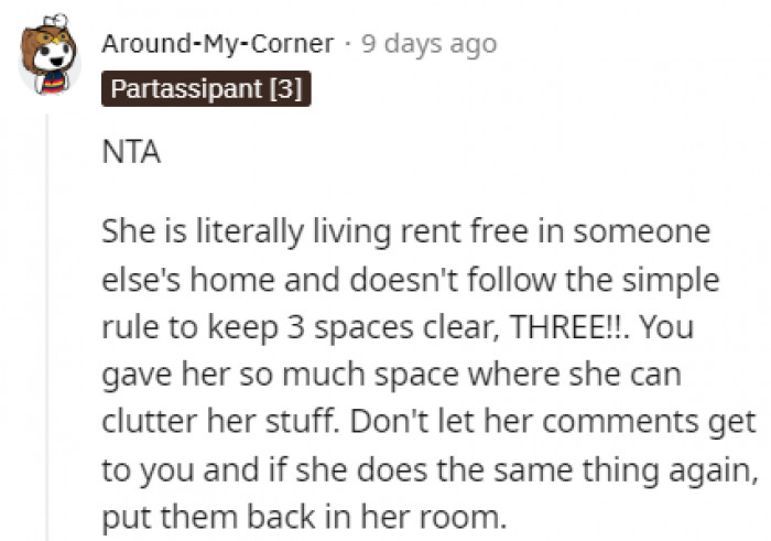 Living rent-free and still disrespectful