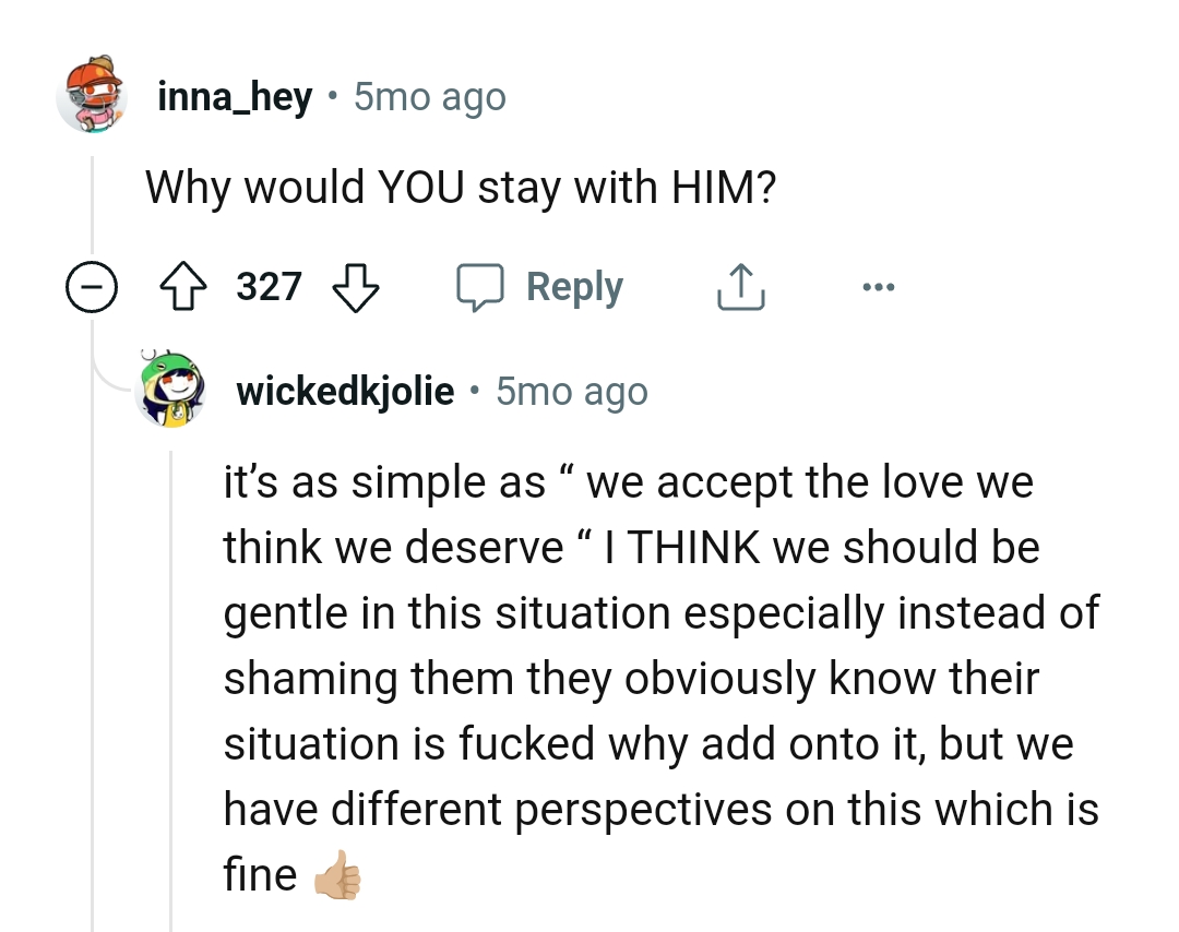 It's fine to have different perspectives on things, but the situation is messed up