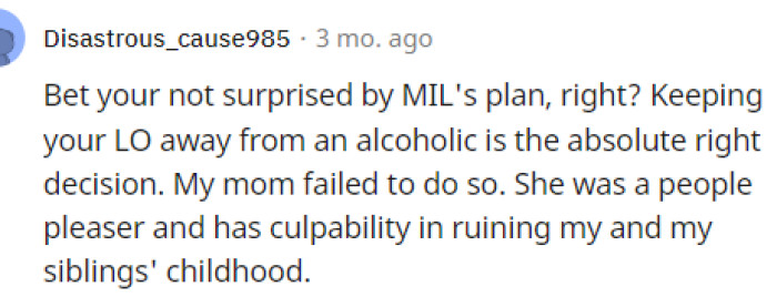 People immediately came to the comments, and many of them stated that they weren't exactly surprised by their MIL's actions.