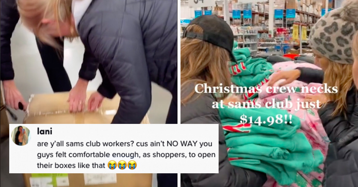 Customers Rip Open Sam's Club Box Of Sweaters And Get Backlash For Their Decision