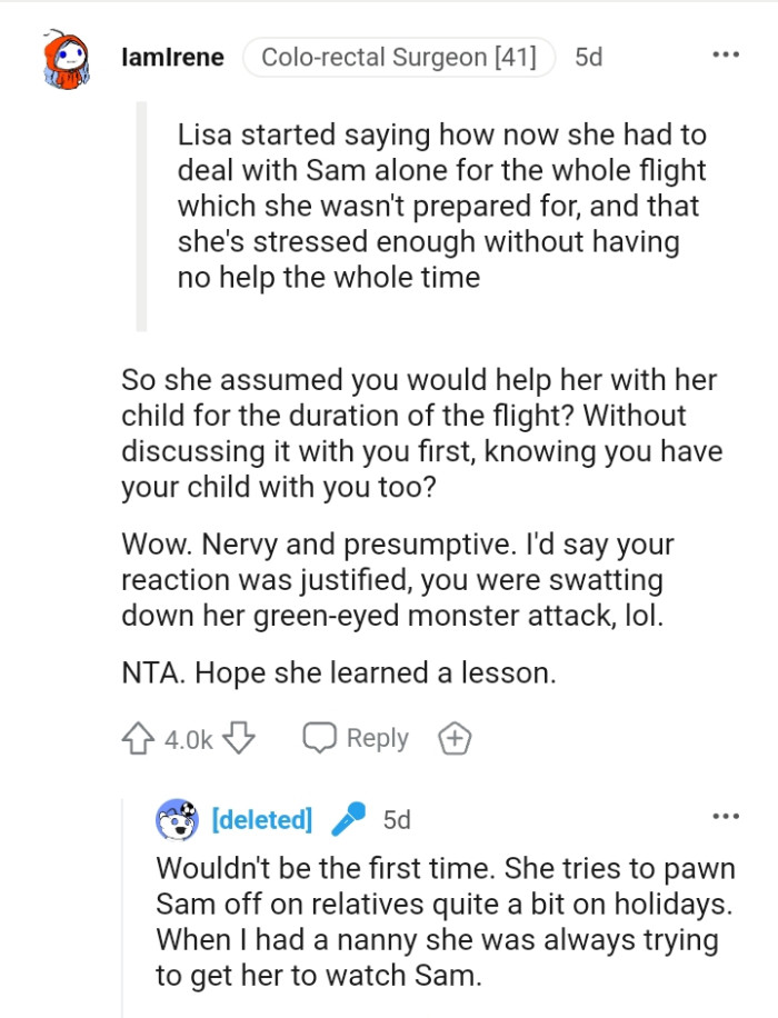 Your reaction was justified