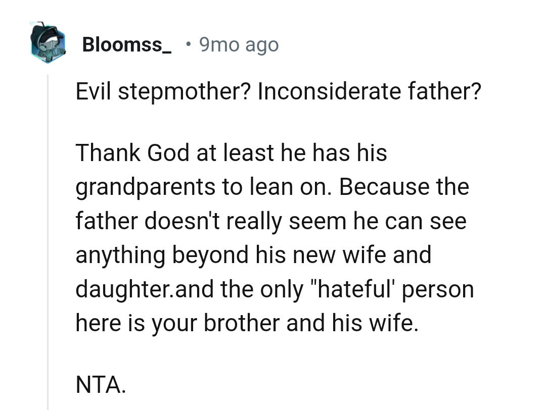 He had his grandparents to lean on