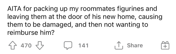 Now she's wondering if she's the a**hole here.