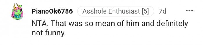 5. That was so mean of him