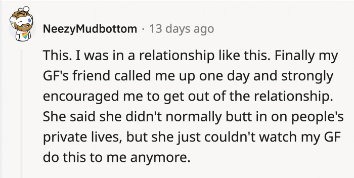 From a person who went through something similar to the husband’s experience,