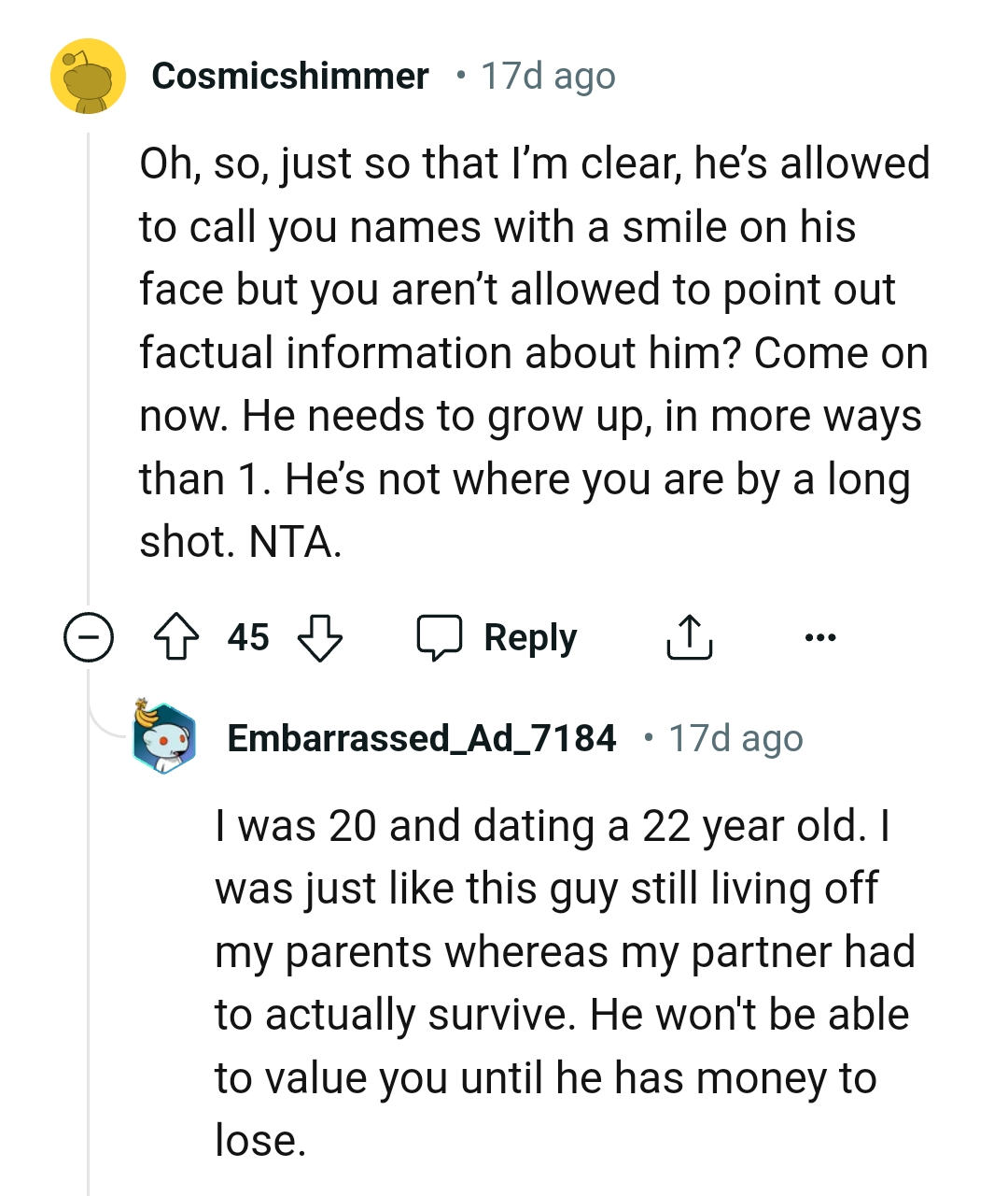 OP's Boyfriend Needs to Grow Up