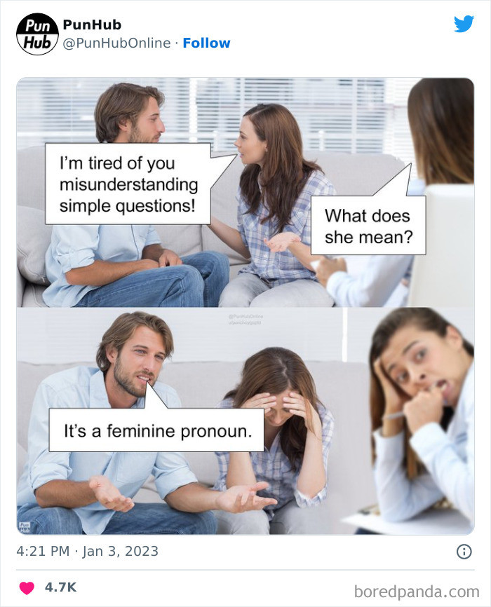 18. A feminine pronoun