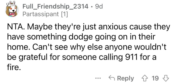 No one should ever be bothered with that.