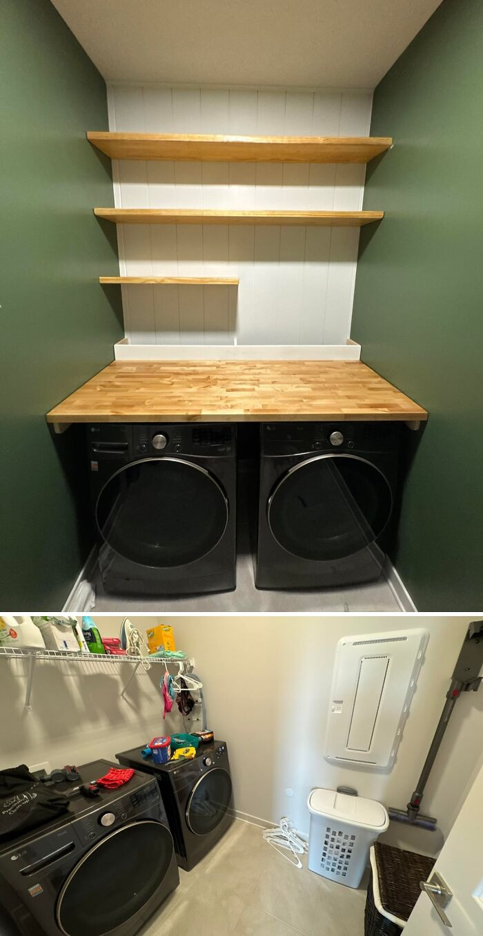 "My Christmas Present To My Wife This Year Was Renovating Our Laundry Room. How Did I Do?"