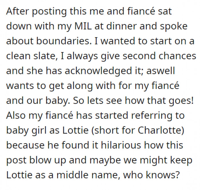 They all had a discussion about boundaries, yay!