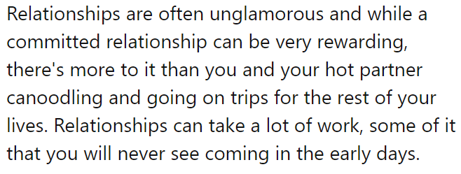 20. Relationships are often unglamorous