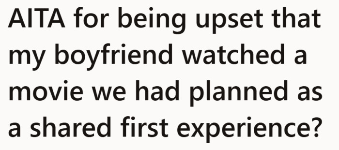What was supposed to be a special “first time” together had already been quietly changed.