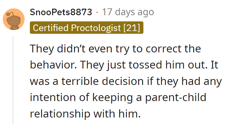 They didn't discipline, they just delivered. Talk about a one-way ticket to family drama!