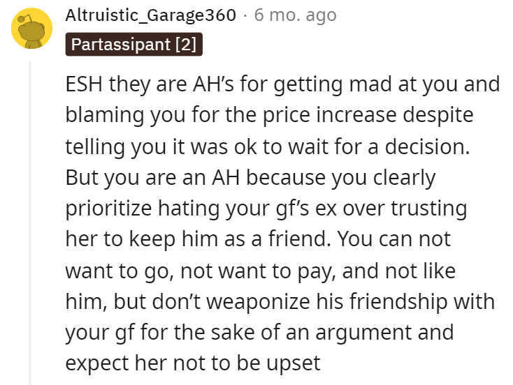 Don't weaponize their friendship