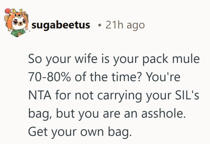 Setting limits with one person opens the door to bigger questions about who carries what, and how often.